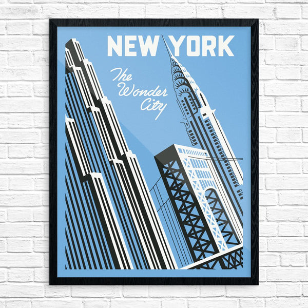 New York The Wonder City Manhattan Bridge Print