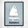 Summer Opti Sailboat Print