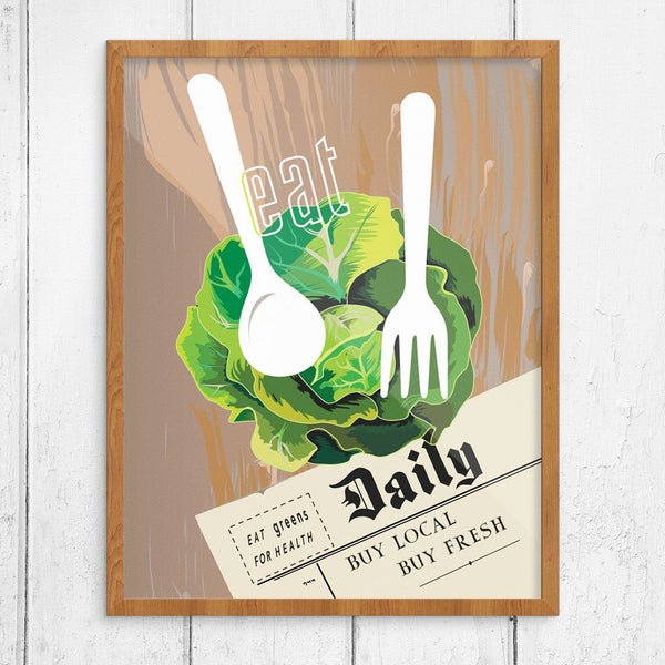 Eat Fresh Greens Daily Print