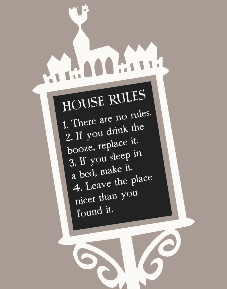 House Rules Sign Magnet
