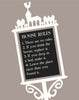 House Rules Sign Magnet