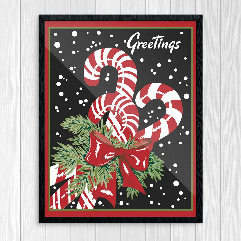 Candy Cane Greetings Print