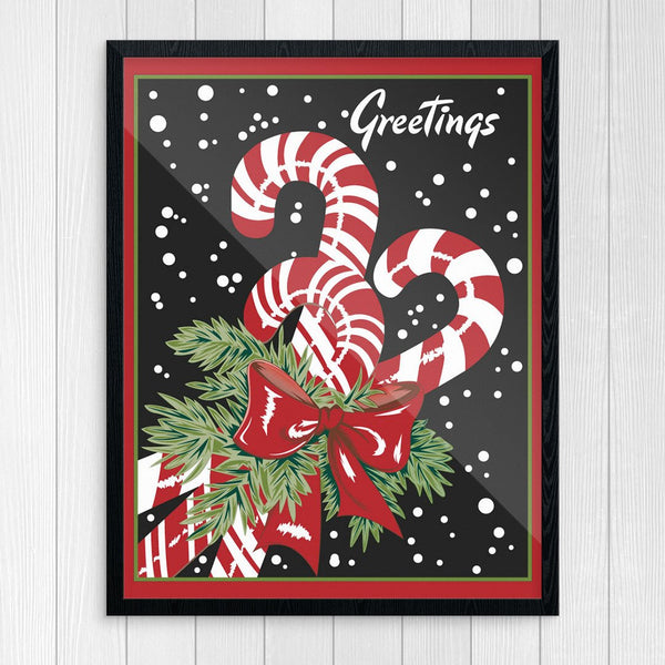 Candy Cane Greetings Print