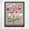 Christmas Greetings & Holiday Cheer! Signpost Print
