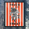 Halloween Trick or Treat Dancing Cat Print
