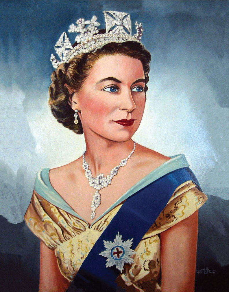 Young Queen Elizabeth II Portrait Magnet
