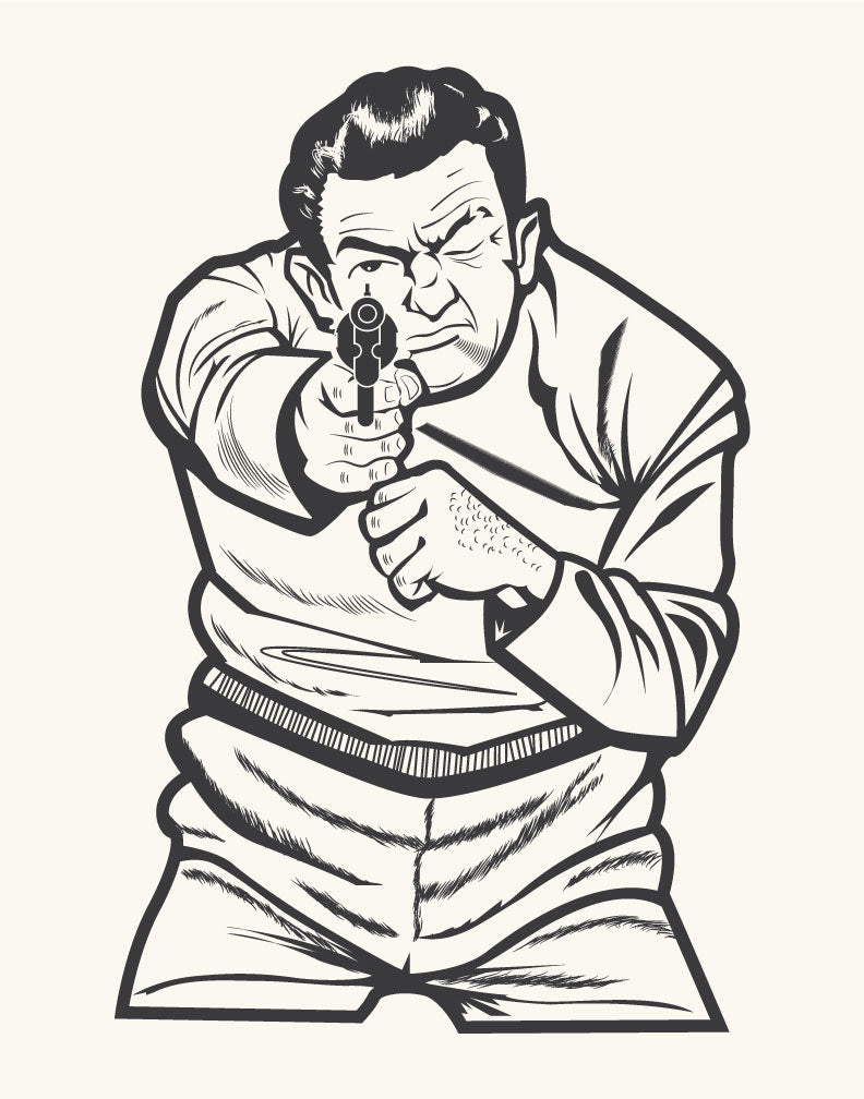 Vintage Police Criminal Shooting Target Magnet