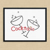 Toasting Cocktails Glasses 11 x 14 Print
