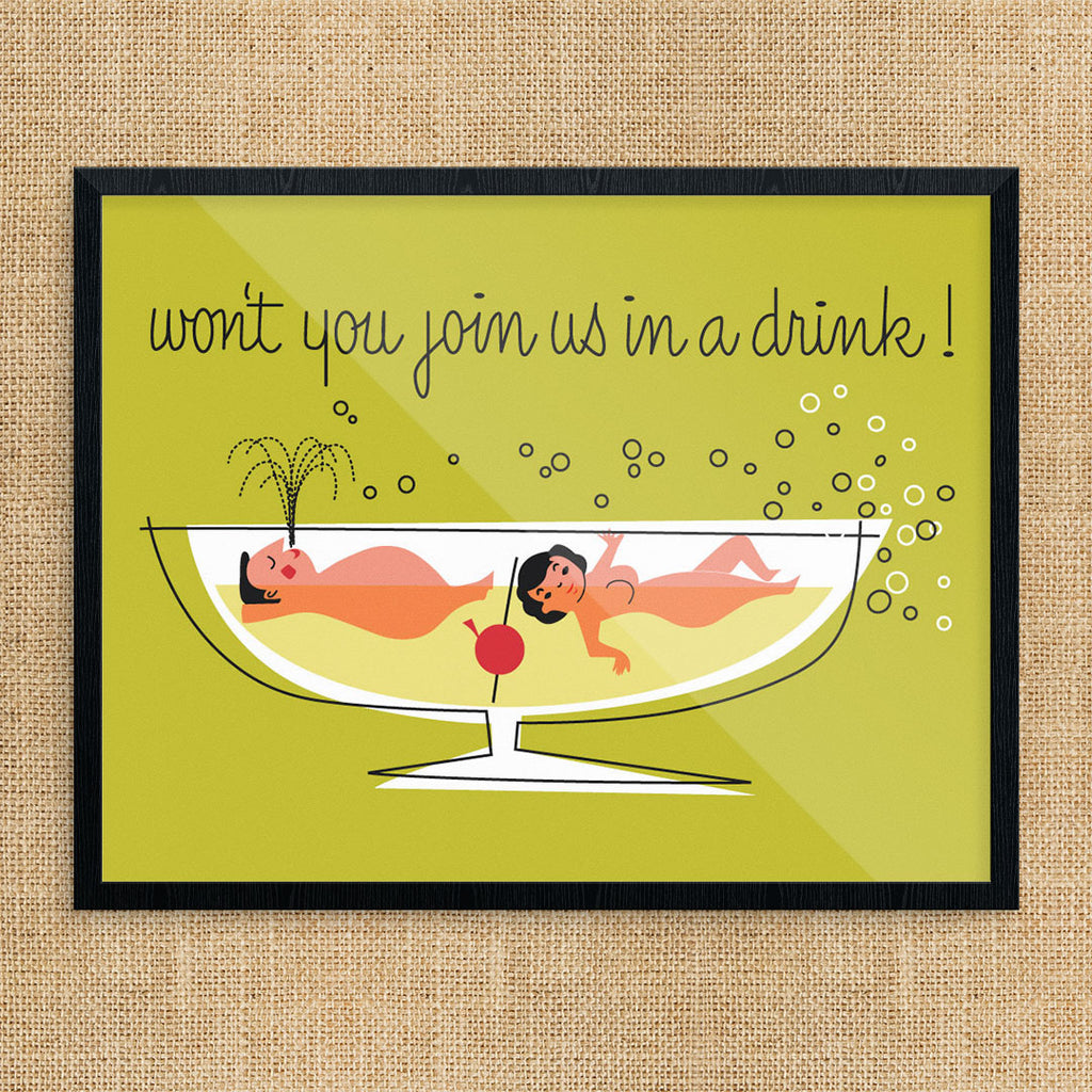 Won't You Join Us In a Drink 11 x 14 Print