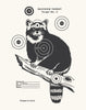 Vintage Raccoon Shooting Target Magnet