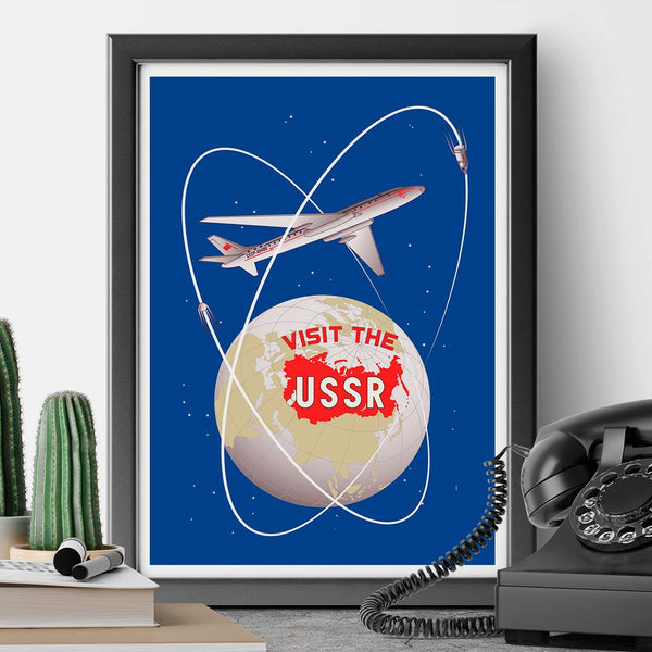 Visit the USSR & Sputnik 11 x 14 Print