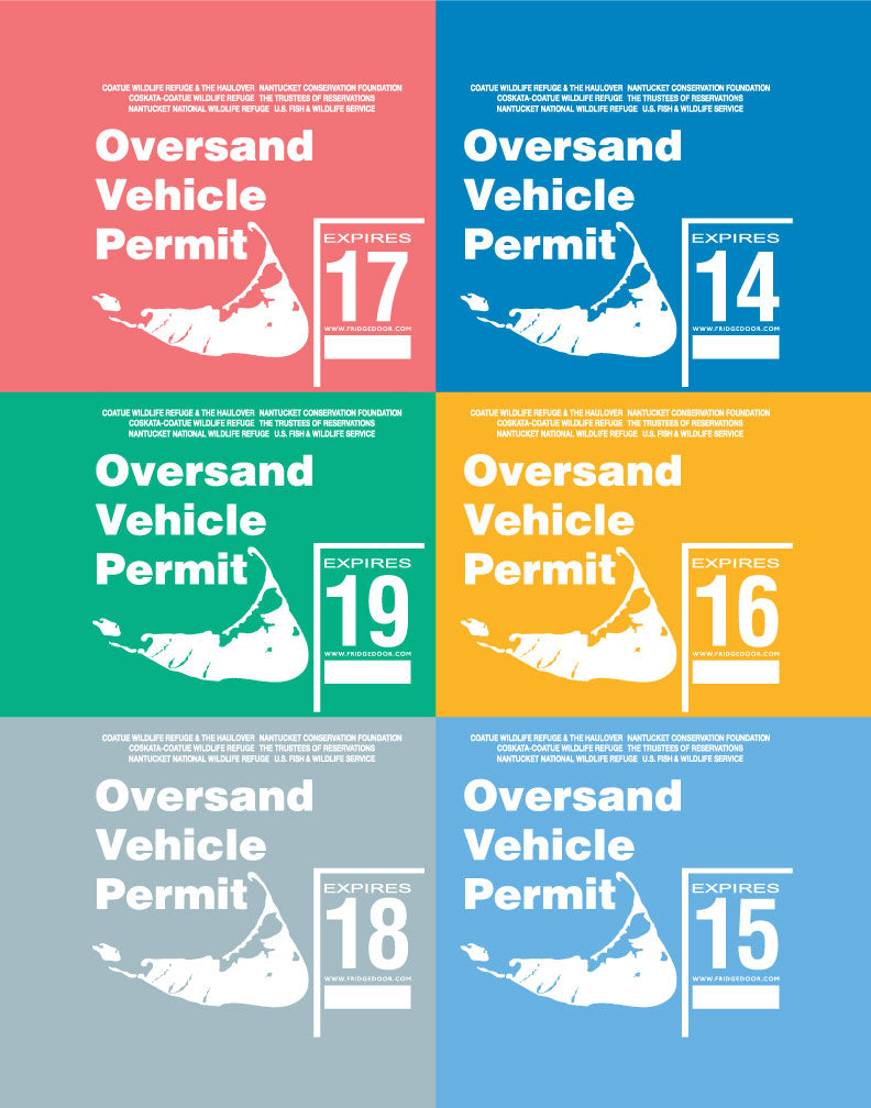 Nantucket Oversand Permits Collage Magnet