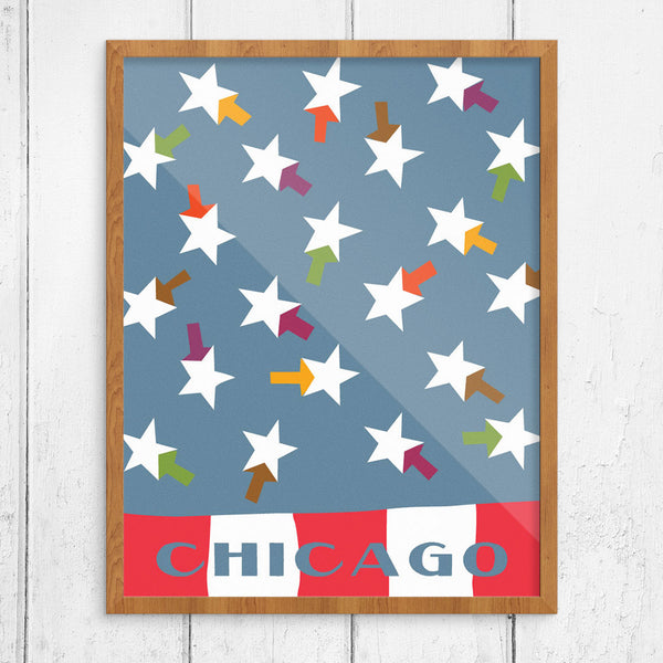 Chicago Summer Flag 11 x 14 Print