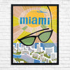 Miami Beach Sunglasses Travel Poster Print