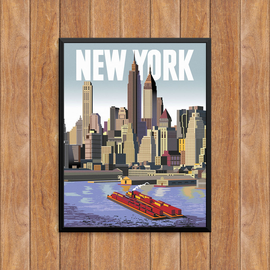 New York Skyline From Brooklyn Heights 11 x 14 Print
