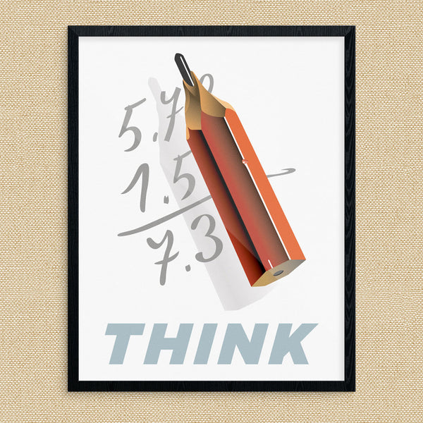Think Pencil Calculations 11 x 14 Print