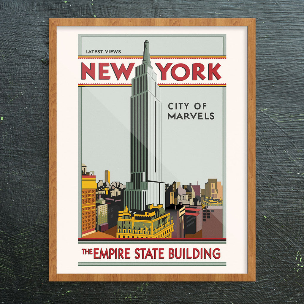 New York City Of Marvels Empire State Building 11 x 14 Print
