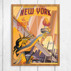 New York The Wonder City Bridges & Sights 11 x 14 Print