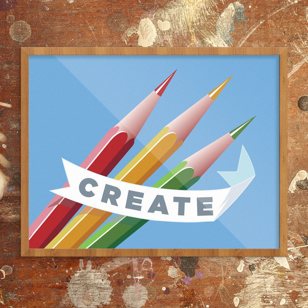 Create Colorful Pencils 11 x 14 Print