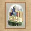 Chicago Skyline Reflections 11 x 14 Print