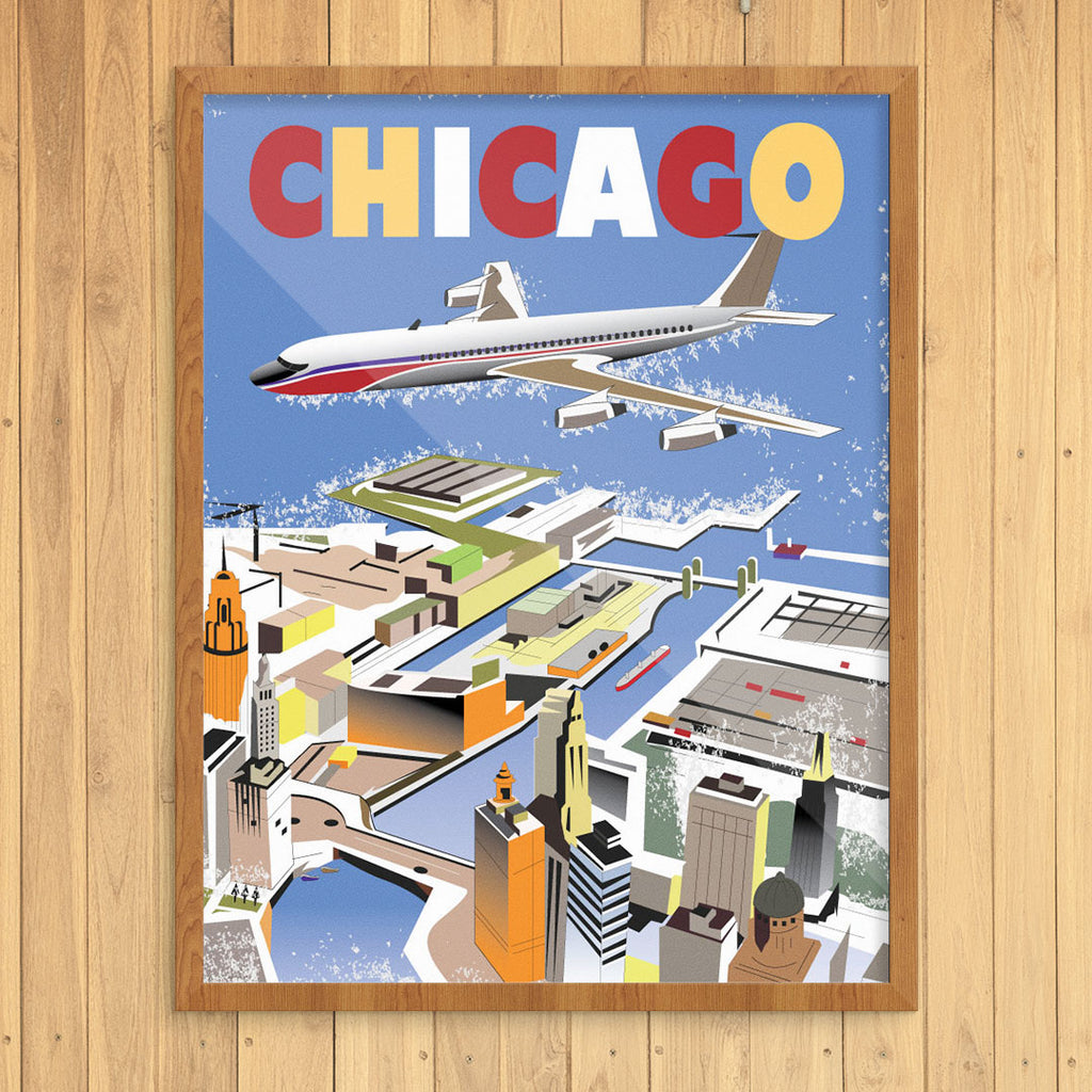 Chicago River by Air 11 x 14 Print