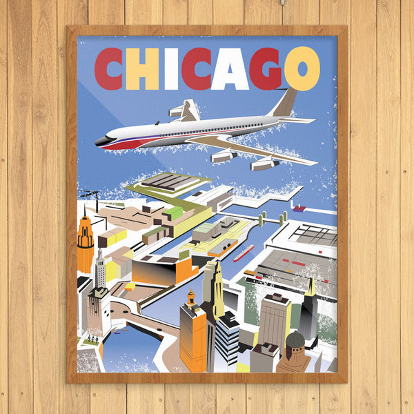 Chicago River by Air 11 x 14 Print