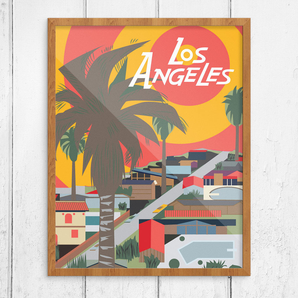 Los Angeles Sun & Pools 11 x 14 Print