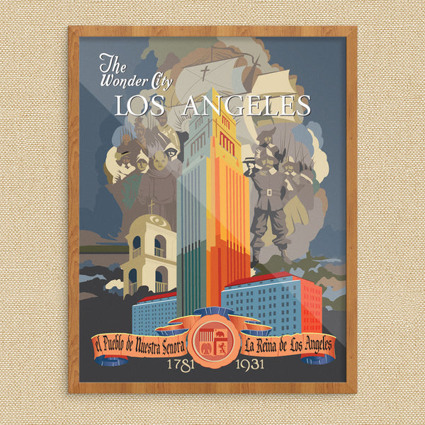 Los Angeles The Wonder City 11 x 14 Print