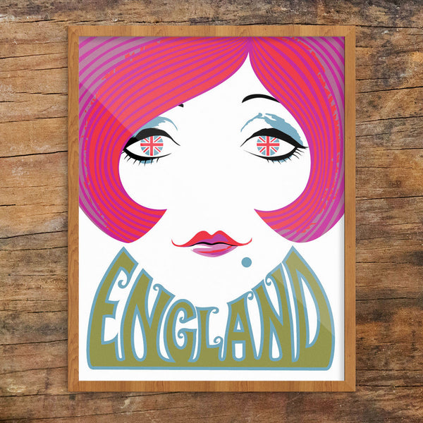 English Mod 60's Gal 11 x 14 Print