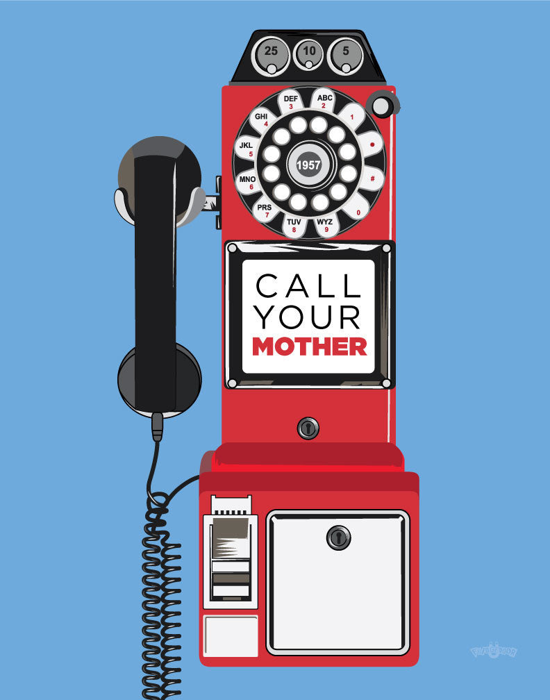 Call Your Mother Payphone Magnet
