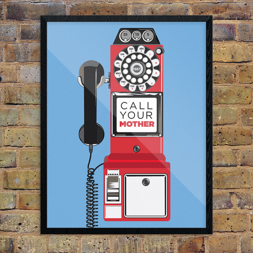Call Your Mother Payphone 11 x 14 Print