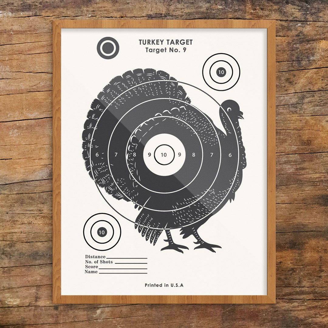 P7161 Turkey Shooting vintage turkey shooting target print