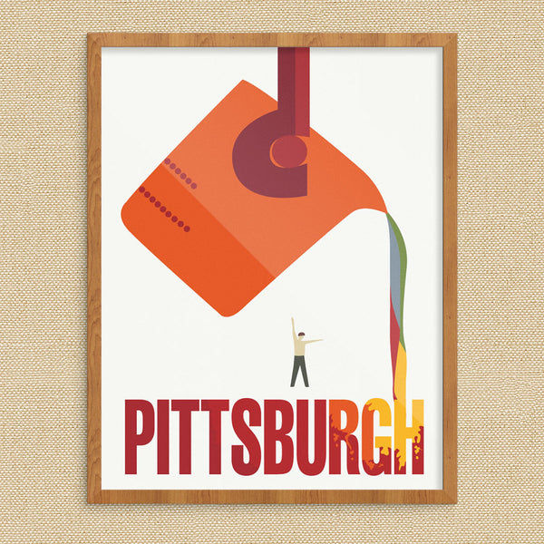 Pittsburgh The Steel City Travel Poster 11 x 14 Print