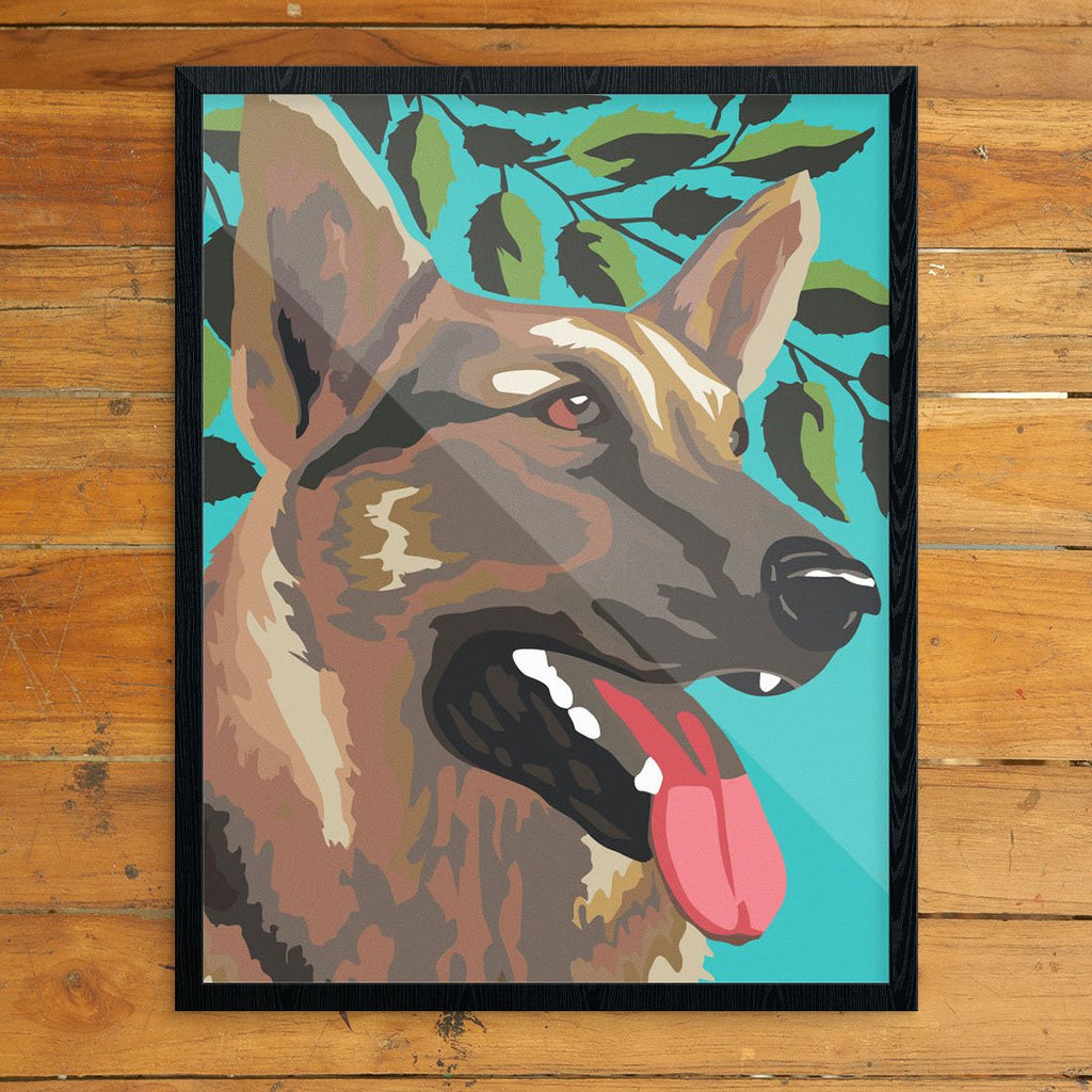 Paint By Number German Shepherd Print