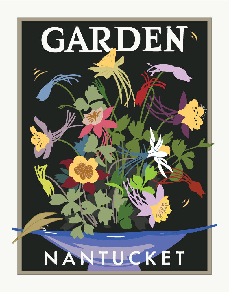 Nantucket Garden Flower Bouquet Magnet
