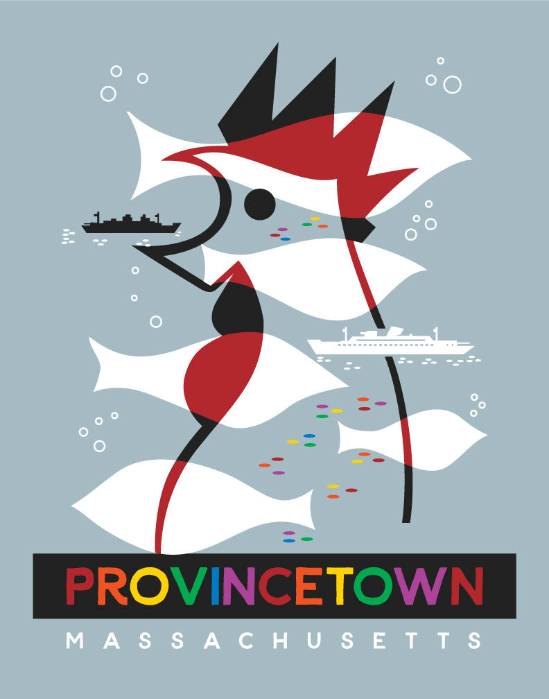 Provincetown Rooster & Fish Magnet