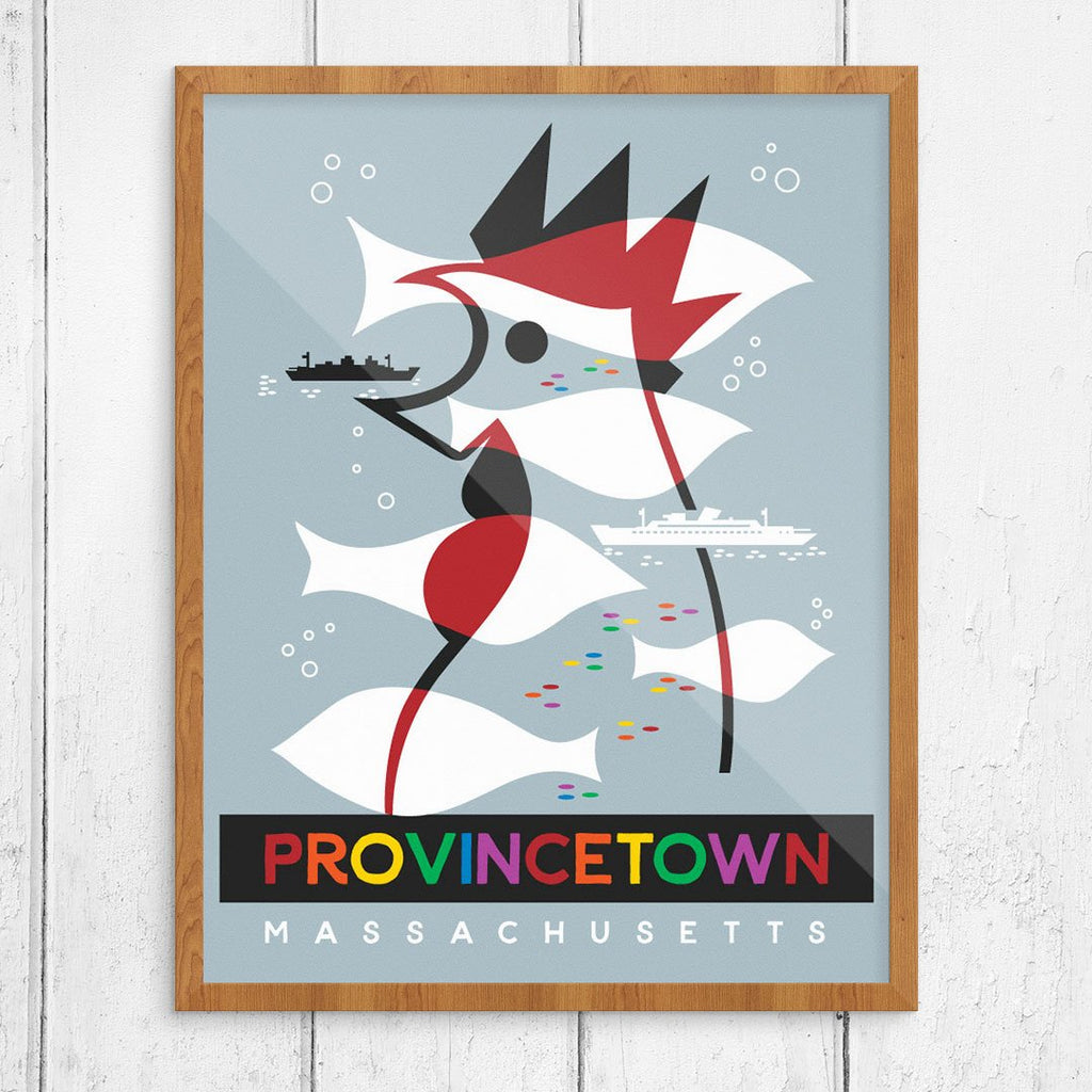 Provincetown Rooster & Fish 11 x 14 Print