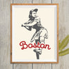 Boston Softball Gal Print