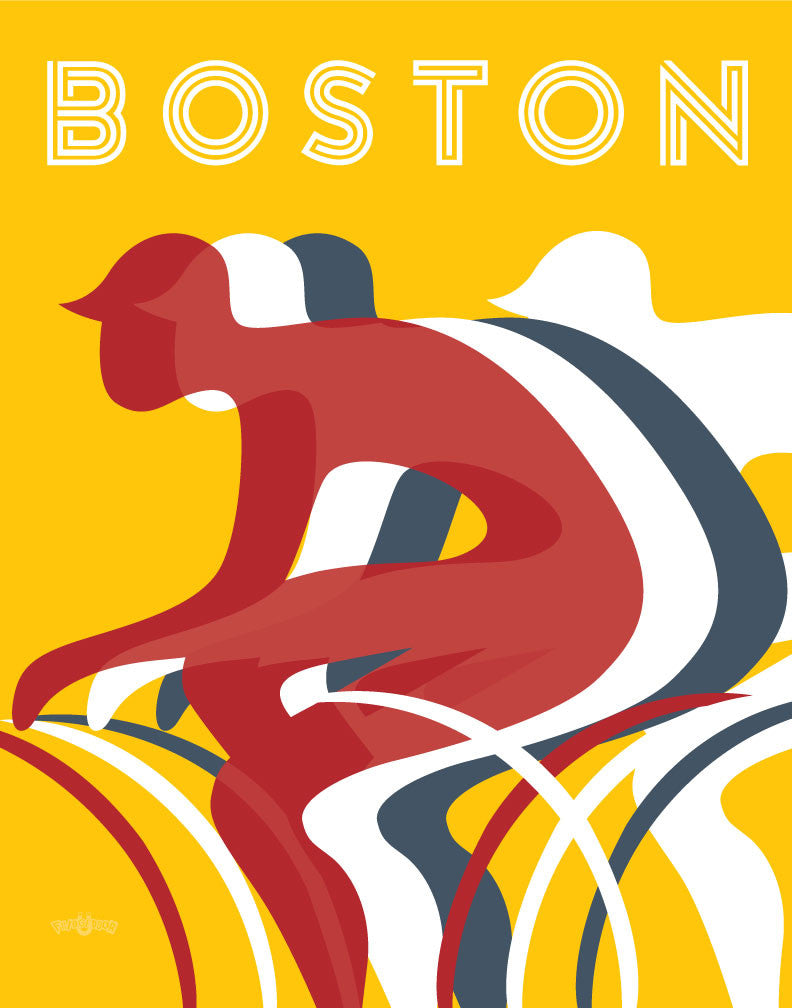 Boston Bikers Silhouettes Magnet