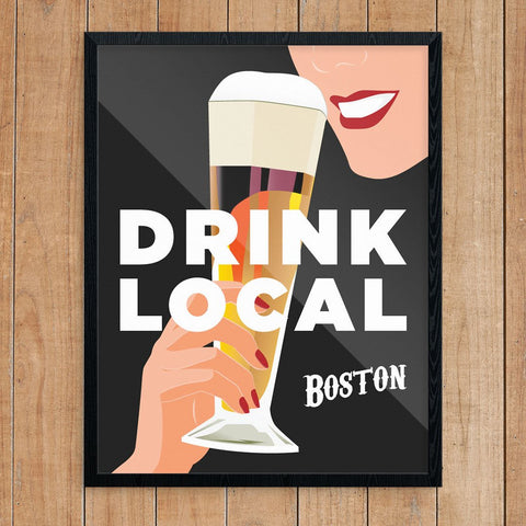 Drink Local Boston Neighborhoods Prints