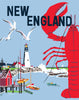 New England Lobster & Seaside Magnet 