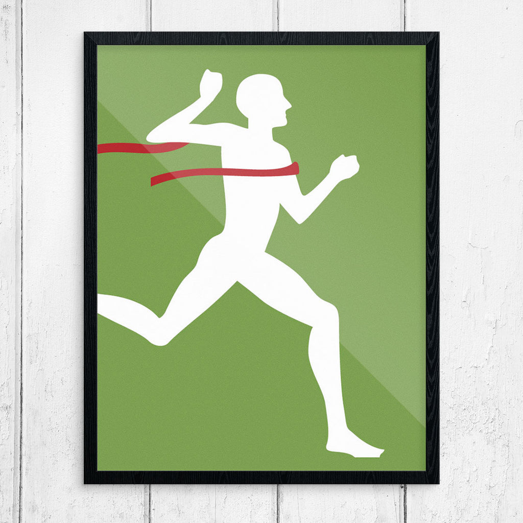 Runner Breaking the Tape 11 x 14 Print