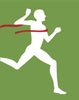 Runner Breaking the Tape Print Magnet