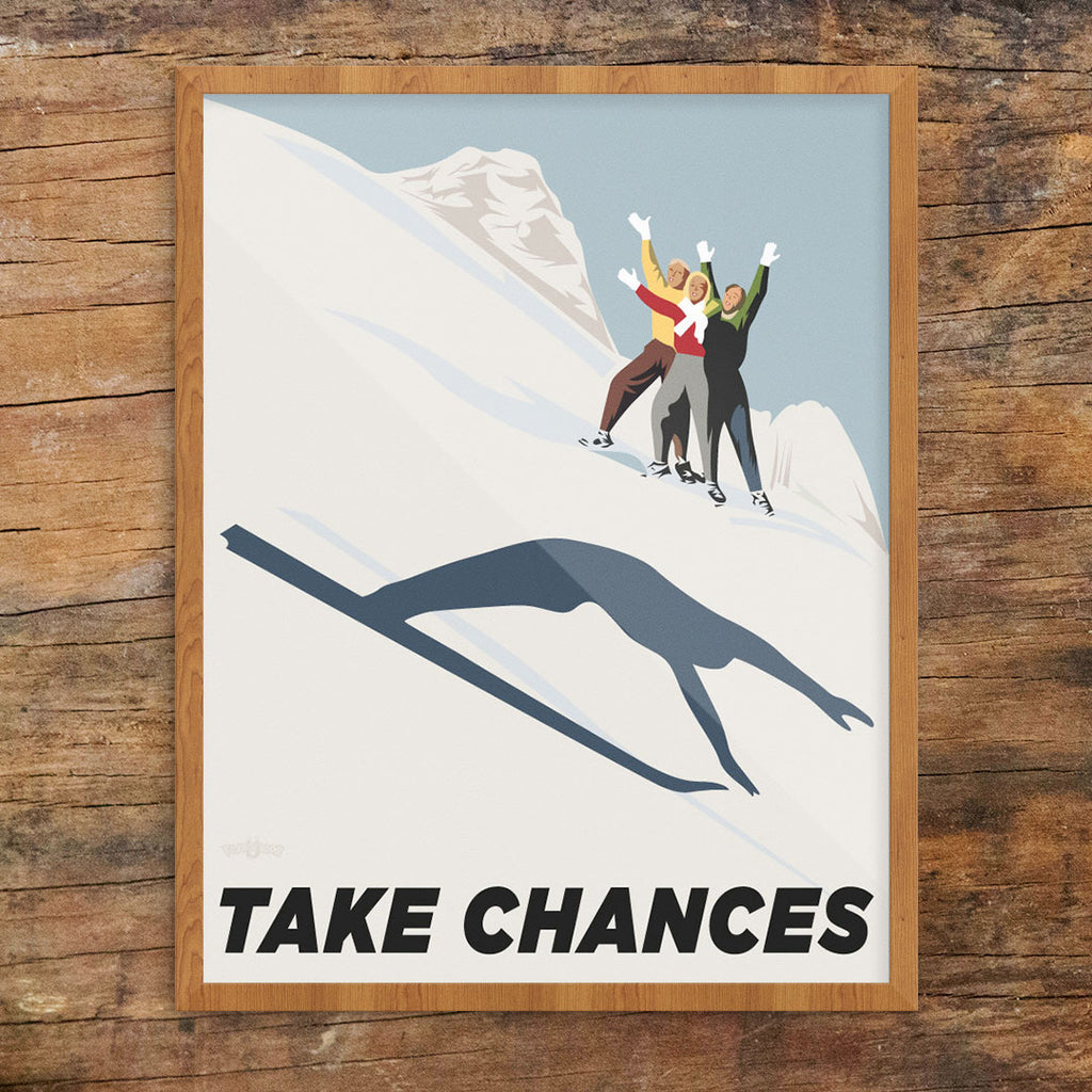 Take Chances Ski Jumper 11 x 14 Print
