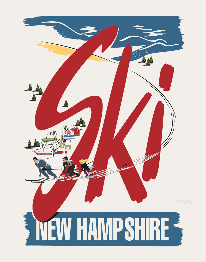 Ski New Hampshire Magnet