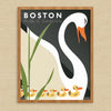 Boston Public Garden Swan & Ducklings Print