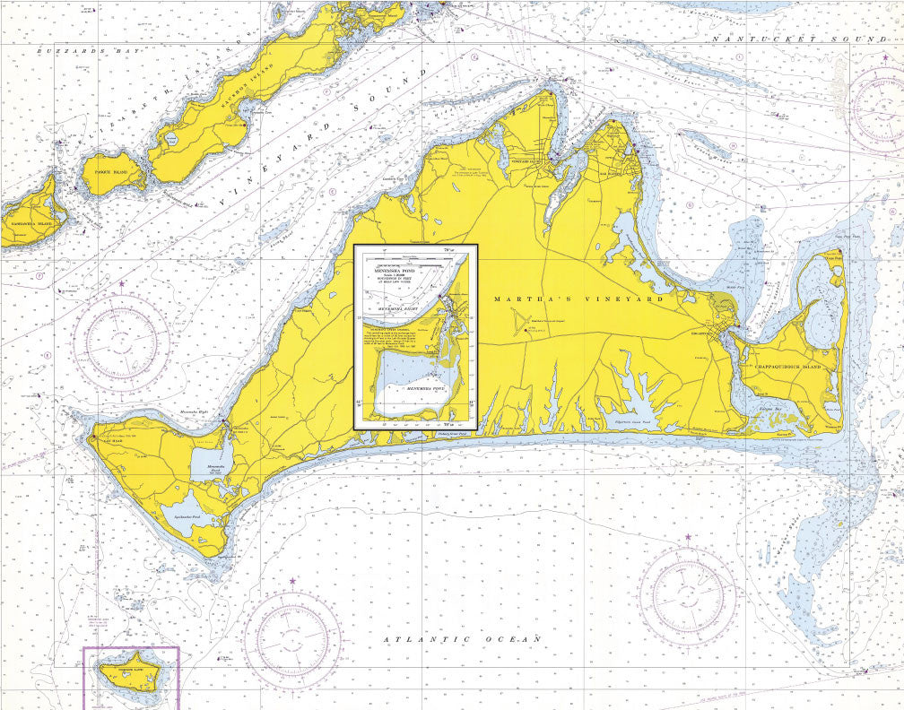 Martha's Vineyard Nautical Chart Magnet
