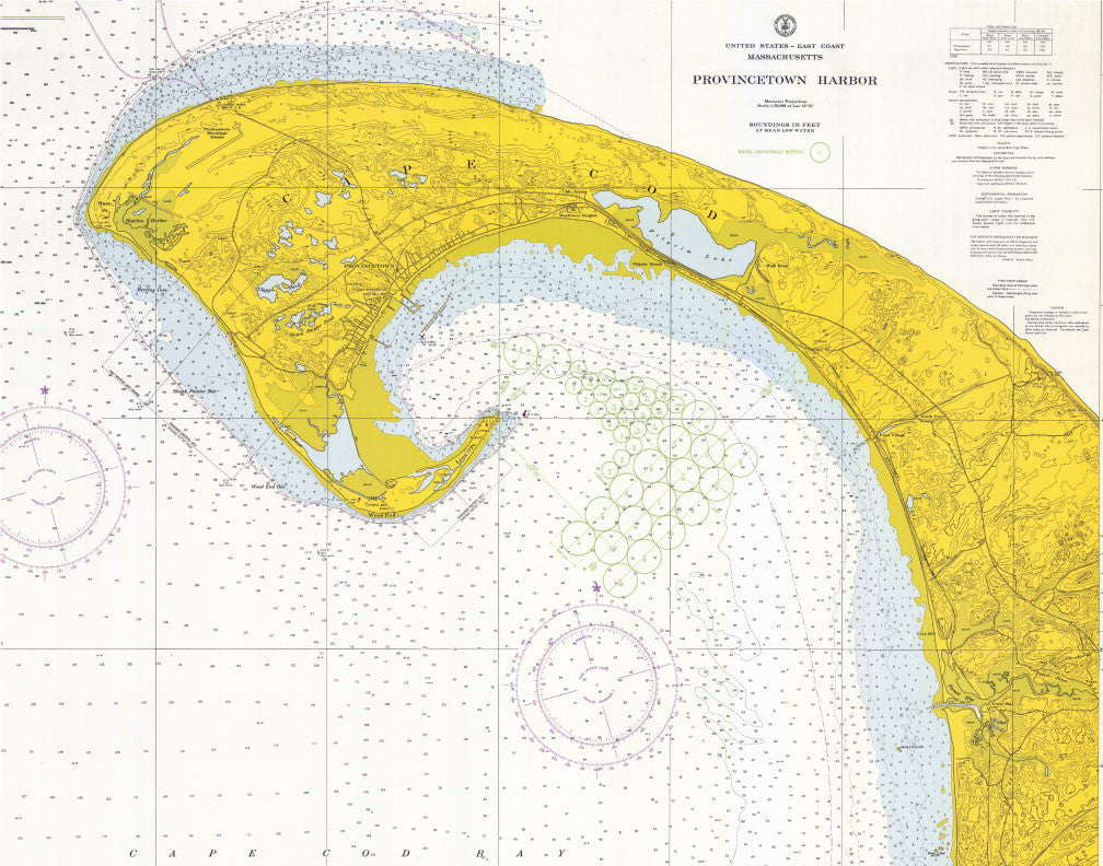Provincetown Harbor Nautical Chart Magnet