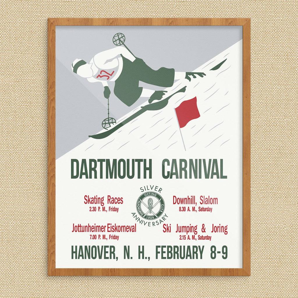 Dartmouth Winter Carnival 1935 Ski Couple Poster