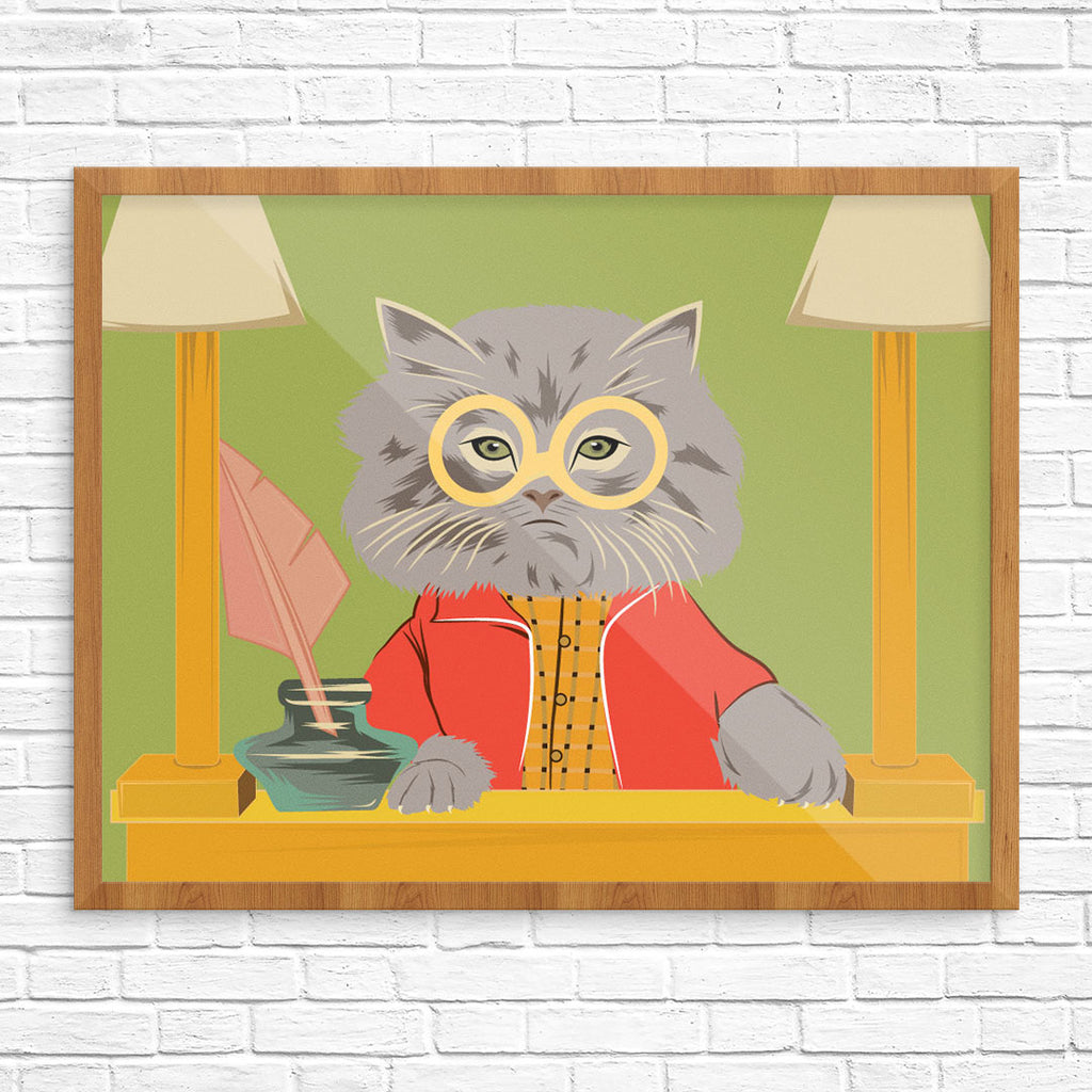 Judgmental Cat 11 x 4 Print